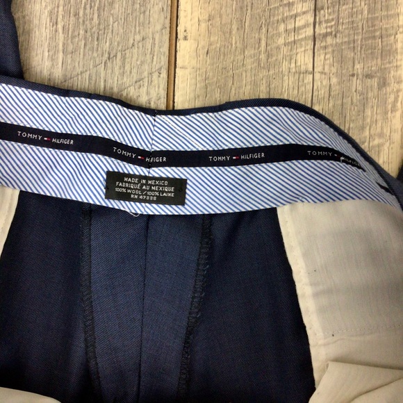 Tommy Hilfiger Modern-Fit Stretch Navy Suit Pants W40xL32 - Picture 4 of 7
